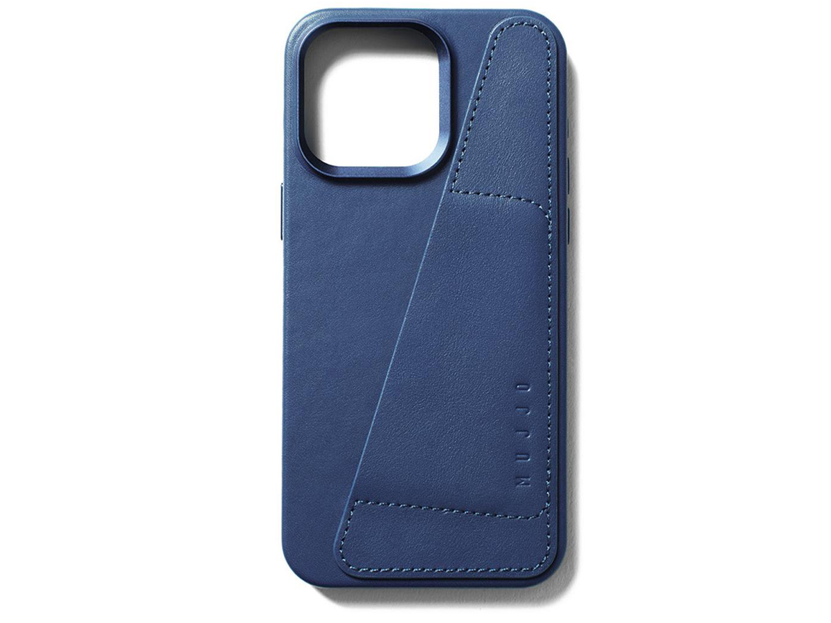 Etui Mujjo FullLeatherWallet Case iPhone 15 Pro Max MagSafe blau