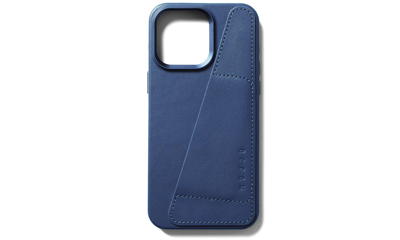 Etui Mujjo FullLeatherWallet Case iPhone 15 Pro Max MagSafe blau