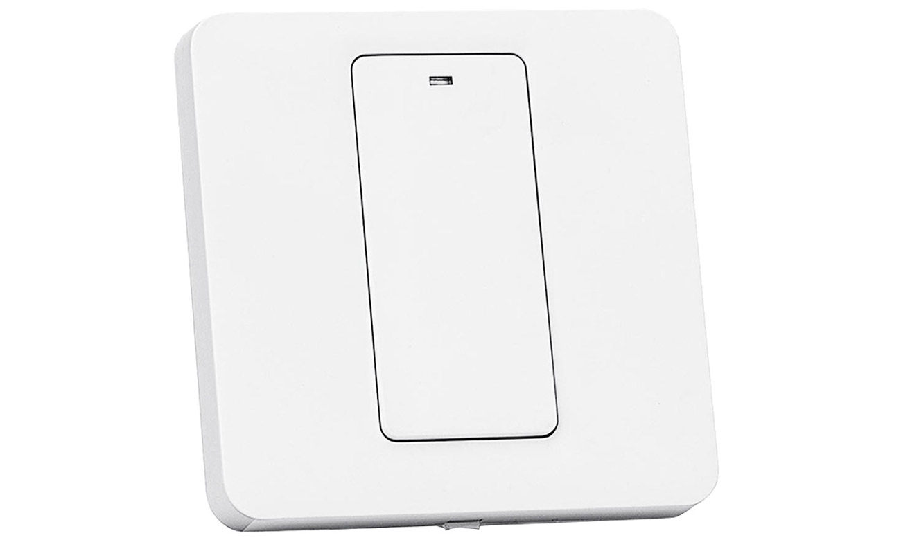 Intelligenter zweikanaliger Lichtschalter Meross MSS550 (HomeKit) - Vorderansicht im Winkel
