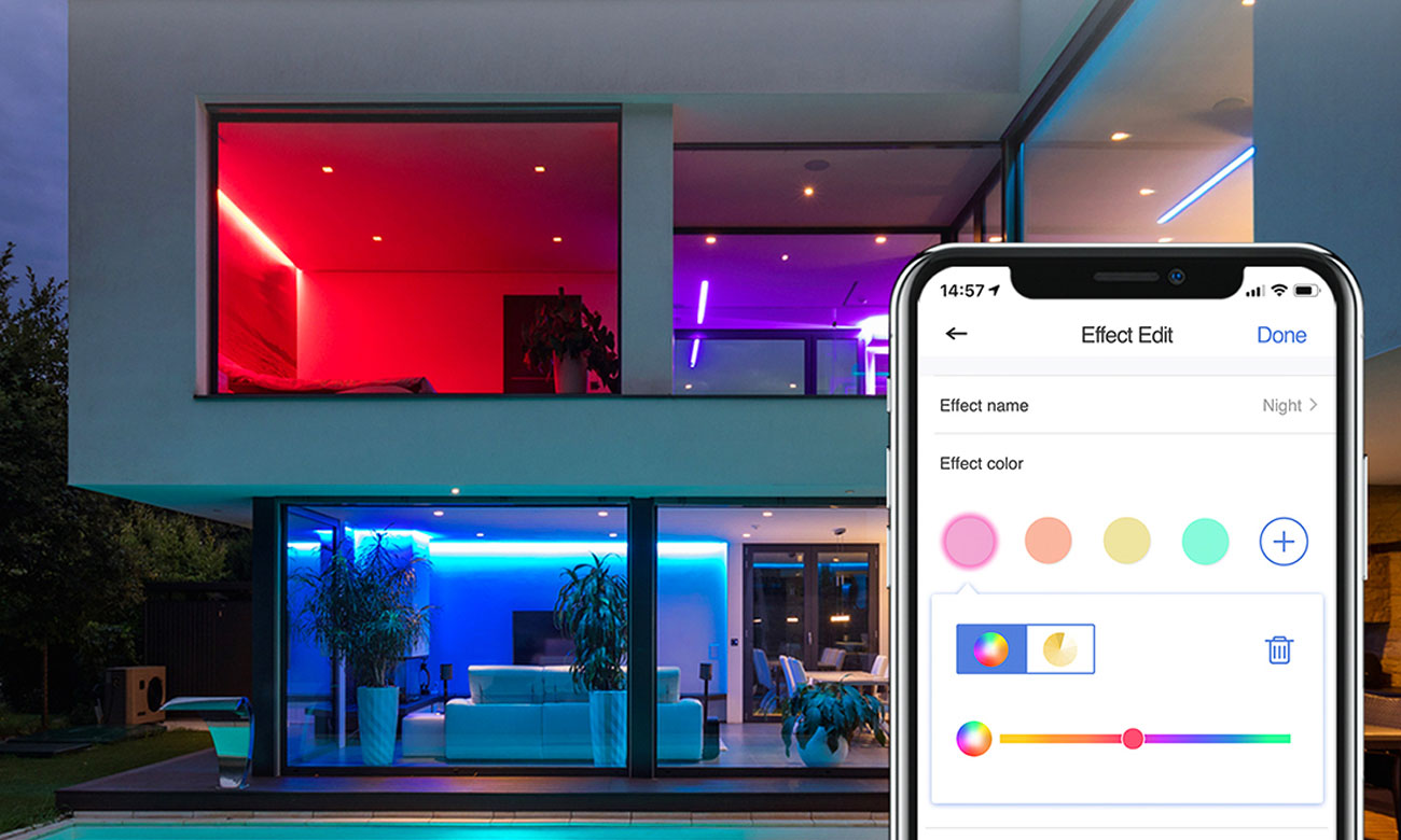 Bequeme Steuerung der Beleuchtung von jedem Ort aus