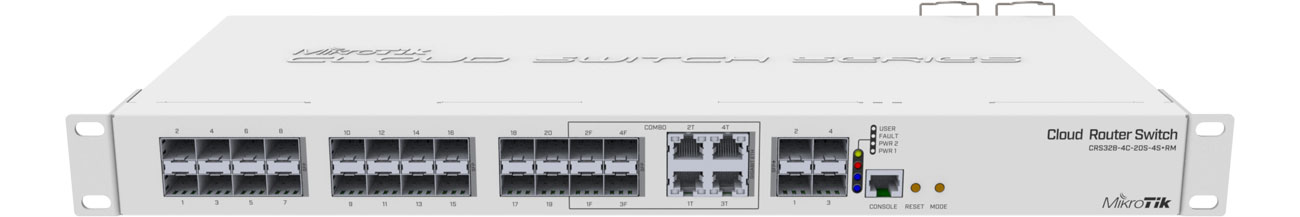 Router/Switch MikroTik CRS328-4C-20S-4S+RM