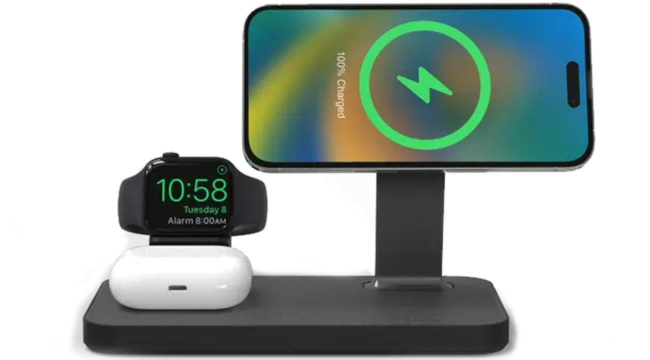 Mophie Snap+ 3-in-1 Wireless Charging Stand MagSafe 15W