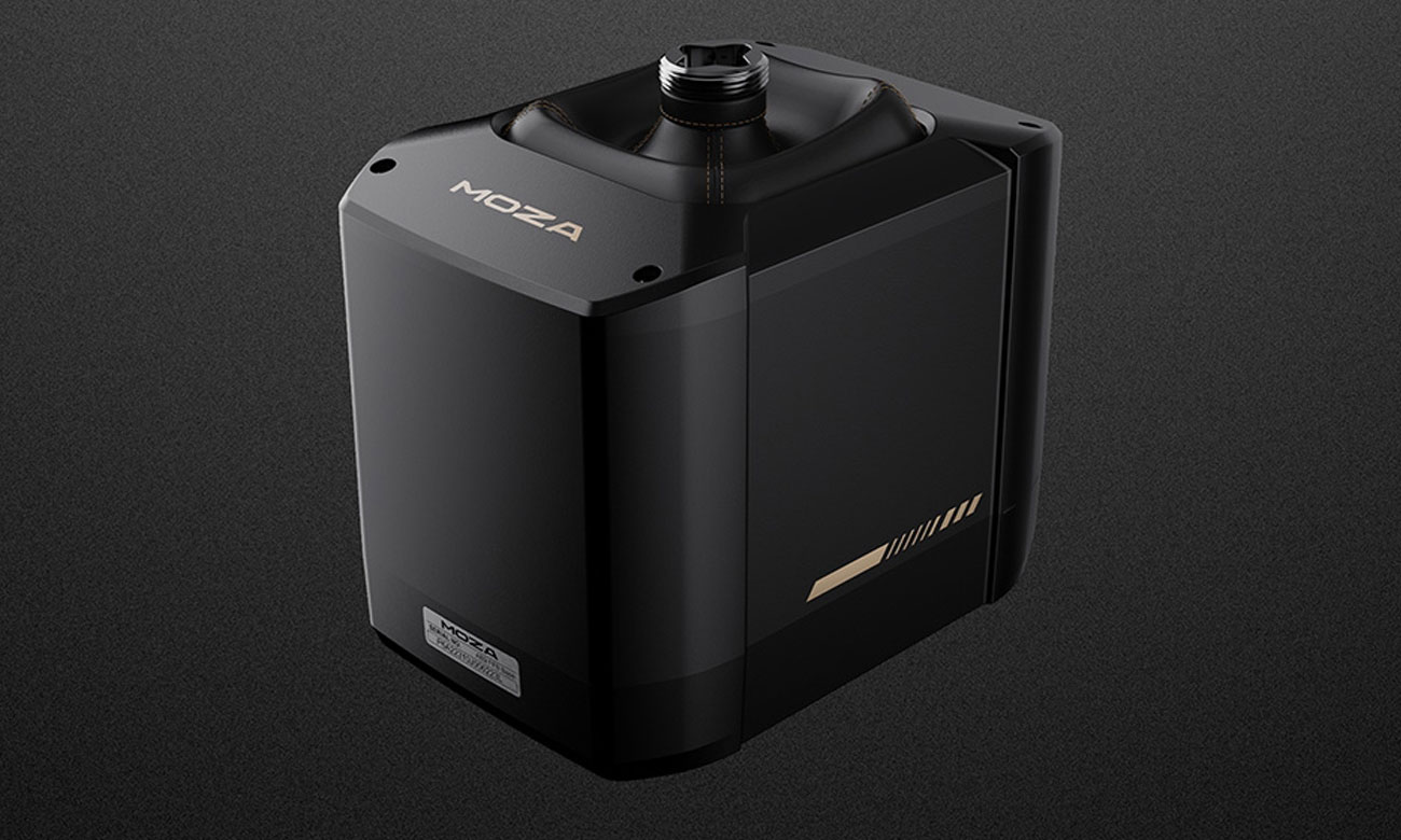 Basis für Joystick Moza Racing AB9 Force Feedback - Ansicht von vorne im Winkel, Grafik mit Hintergrund