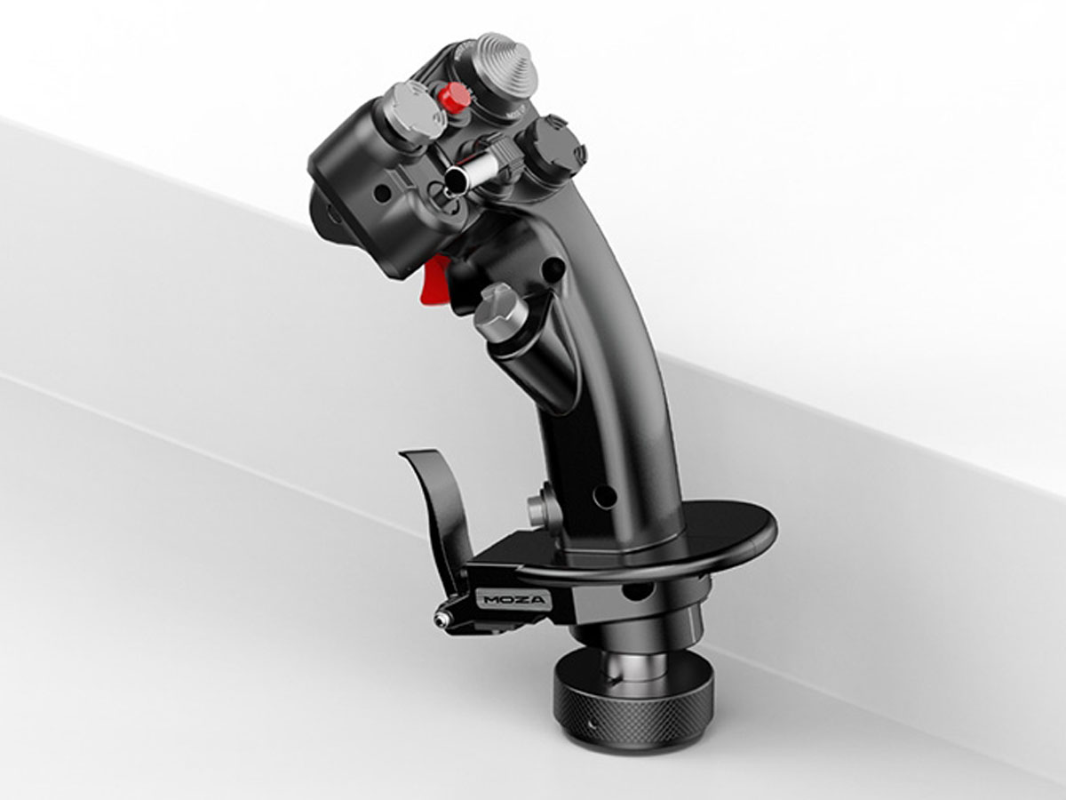 Flightstick Moza MH16 Flugzeugsteuerknüppel - Grafik mit Hintergrund