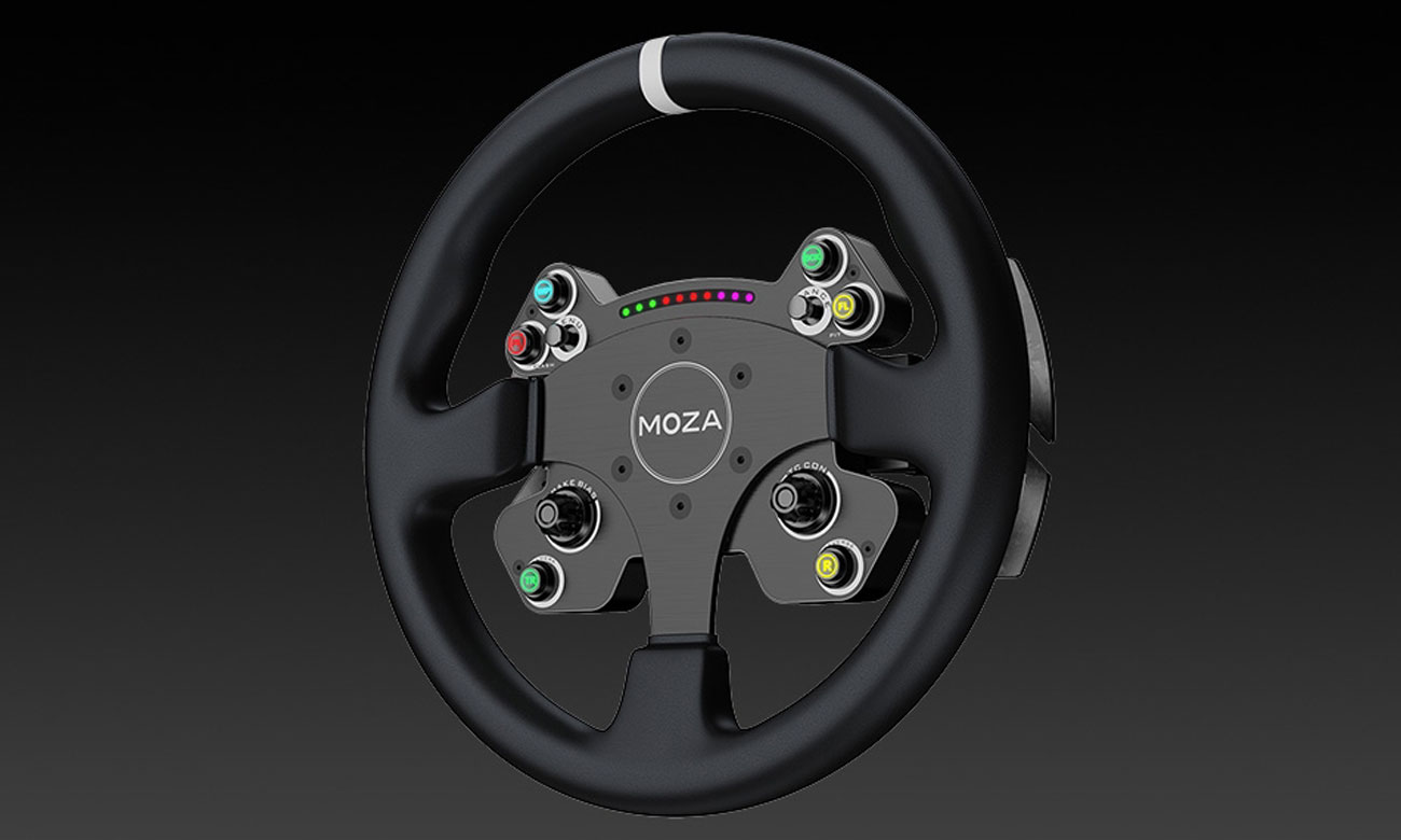 Gaming-Lenkrad Moza Racing CS V2P - Gesamtansicht, Grafik mit Hintergrund