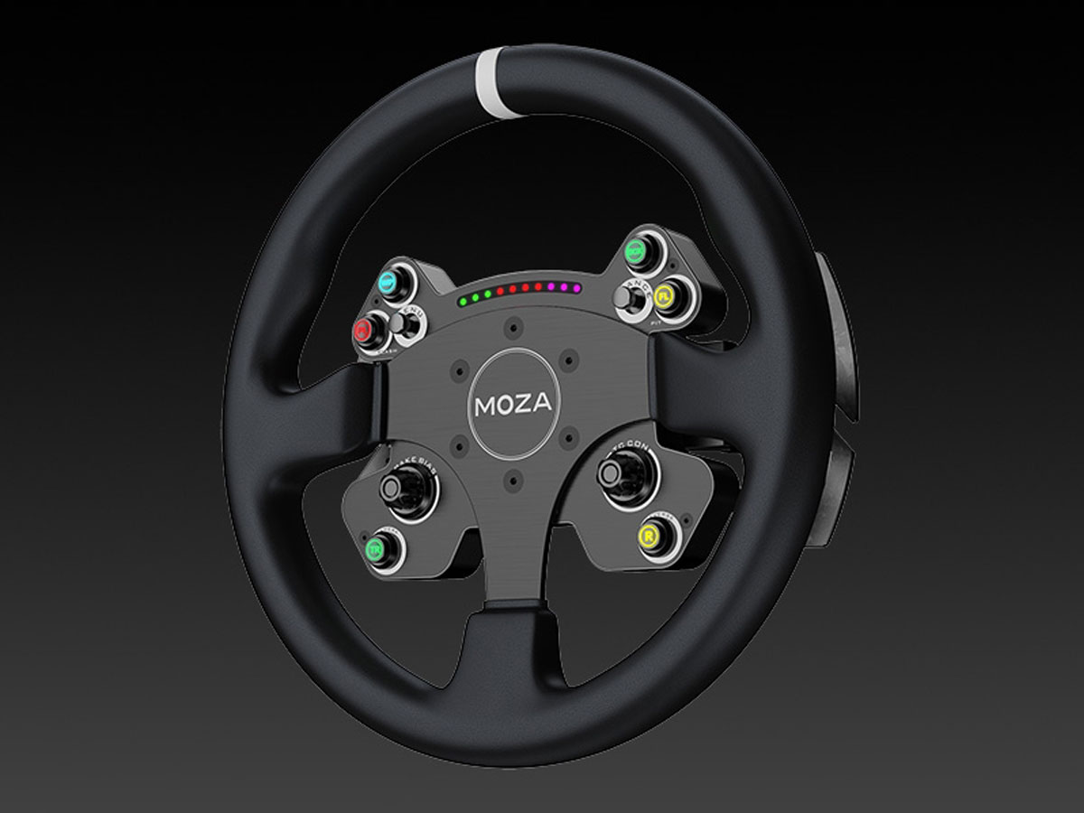 Gaming-Lenkrad Moza Racing CS V2P - Gesamtansicht, Grafik mit Hintergrund
