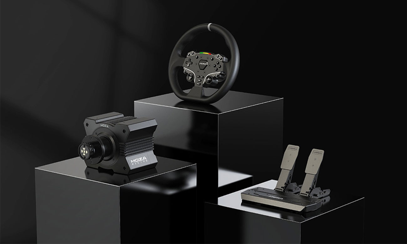 Gaming-Set Moza Racing R5 RS20 (R5 / E5 / SRP-Lite / R5-Klemmen) - Lifestyle-Grafik