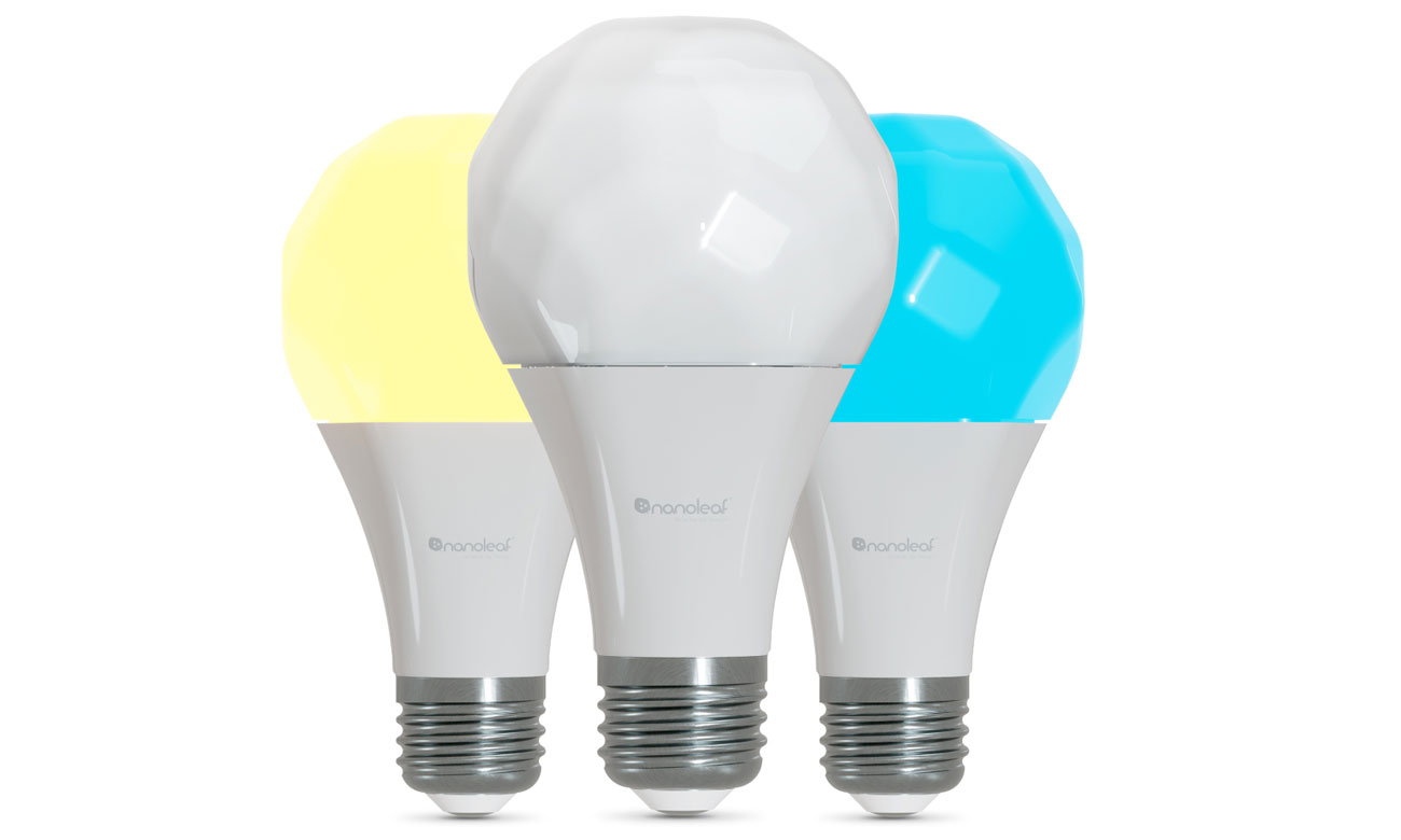 Set von drei Nanoleaf Essentials A19-A60-E27 Smart Bulbs