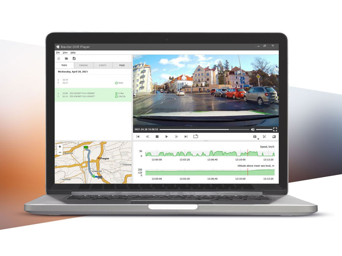 Wideorejestrator Navitel RS984 GPS Dual - Verwaltung der Aufnahmen