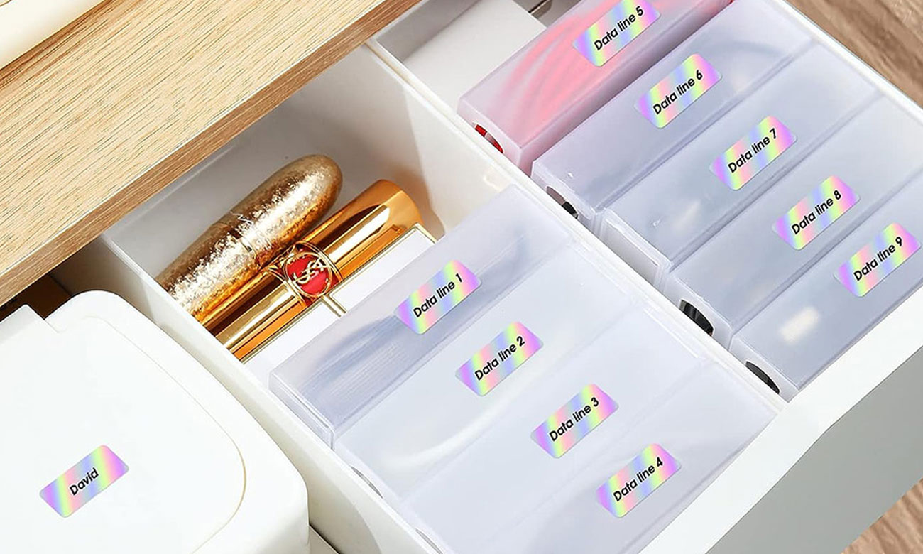 NIIMBOT Thermoetiketten Aufkleber 14x30 mm 190 Stk. silber