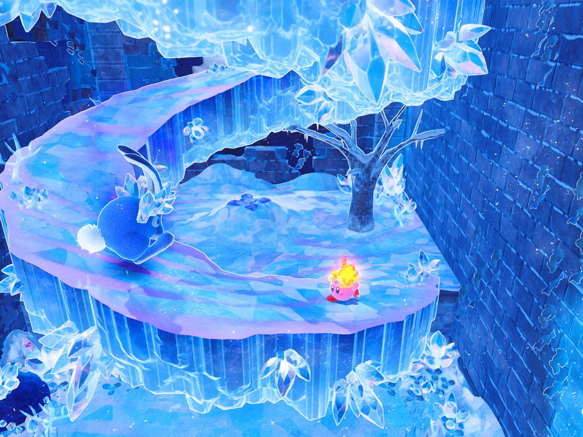 Screenshot aus dem Spiel Kirby and the Forgotten Land - Nintendo Switch 2 Edition + Star-Crossed World