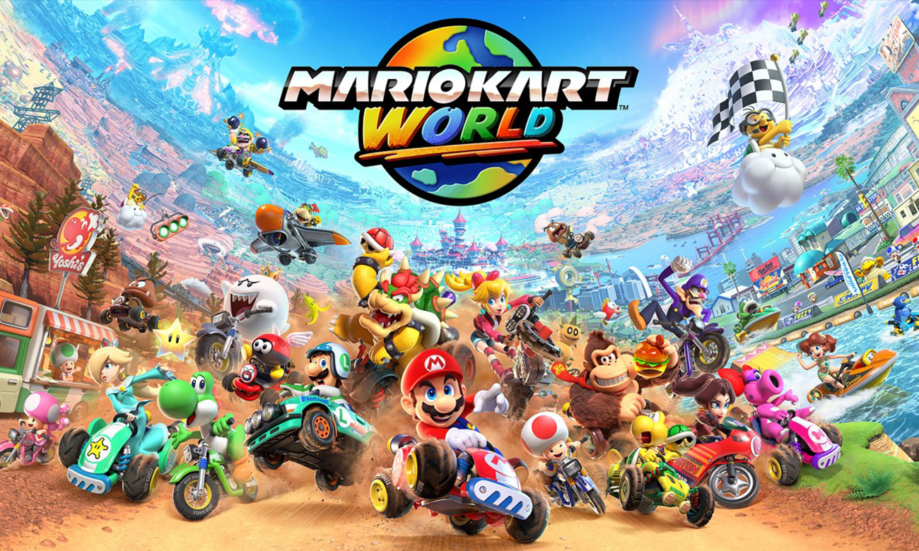 Grafik Key Art aus dem Spiel Mario Kart World