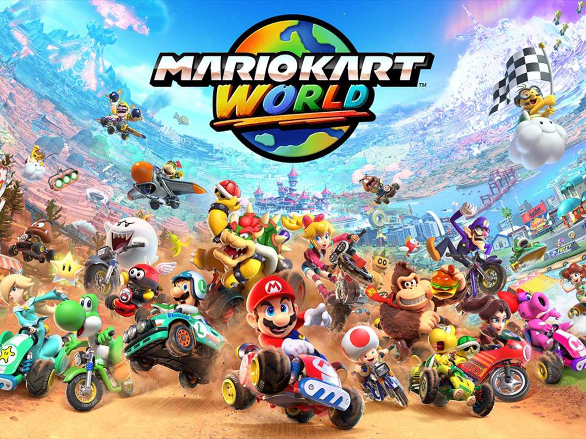 Grafik Key Art aus dem Spiel Mario Kart World