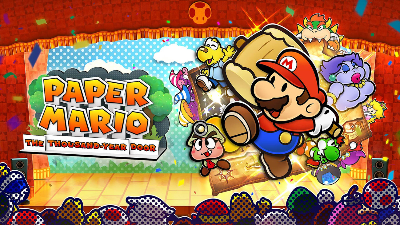 Grafik Key Art aus dem Spiel Paper Mario: The Thousand-Year Door