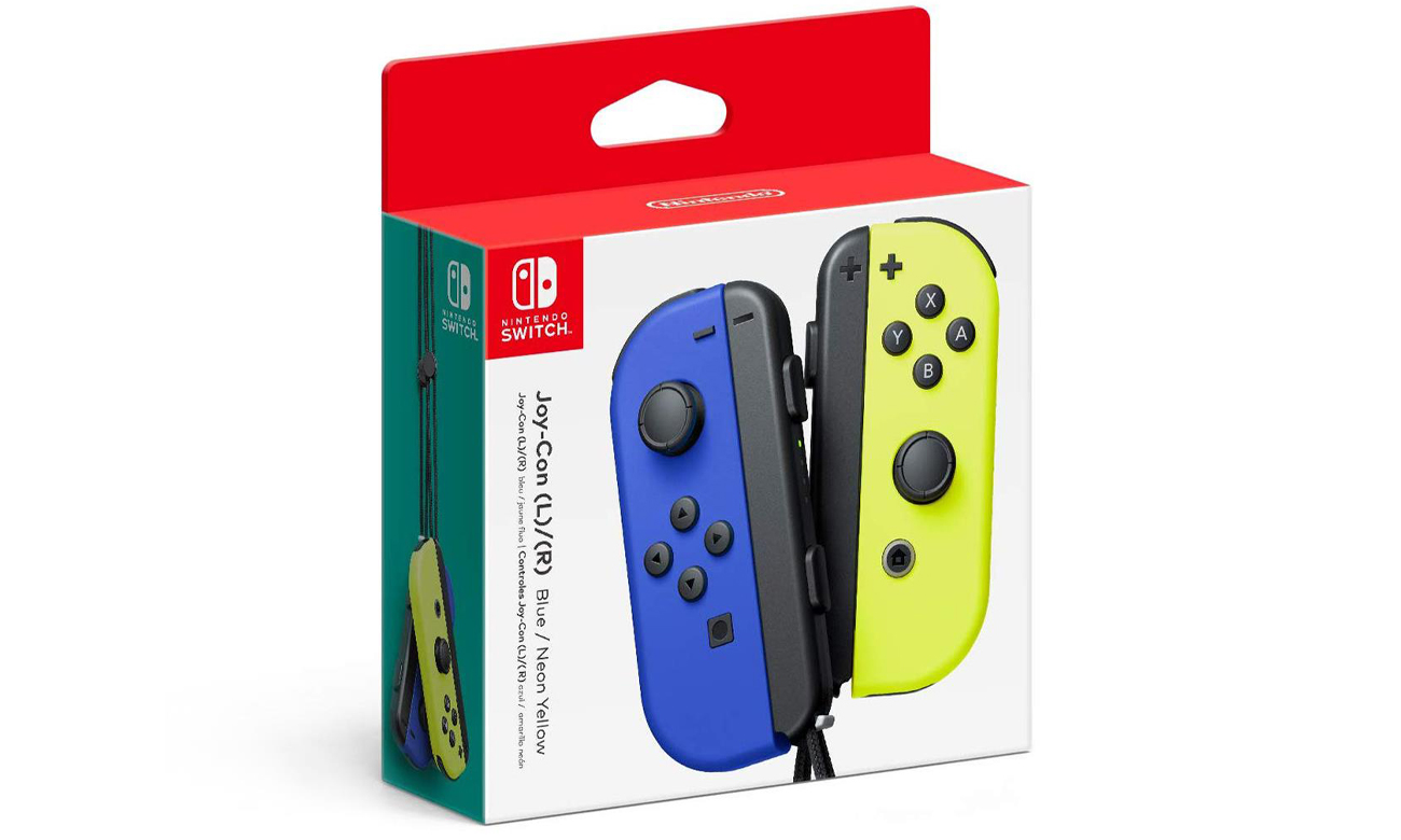 Entdecke das Joy-Con Paar Blau/Neon-Gelb in 360 Grad