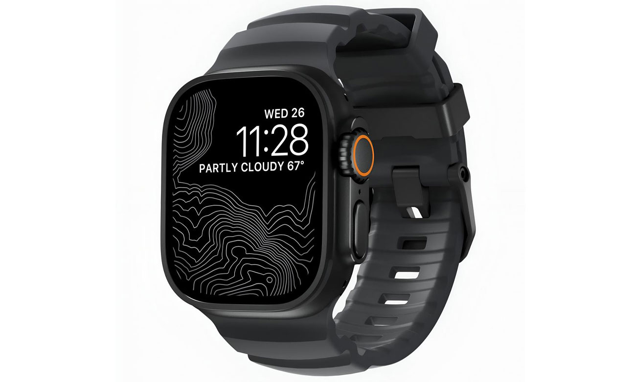 Rocky Point Band Nomad Apple Watch 49/45/44/42mm schwarz/storm