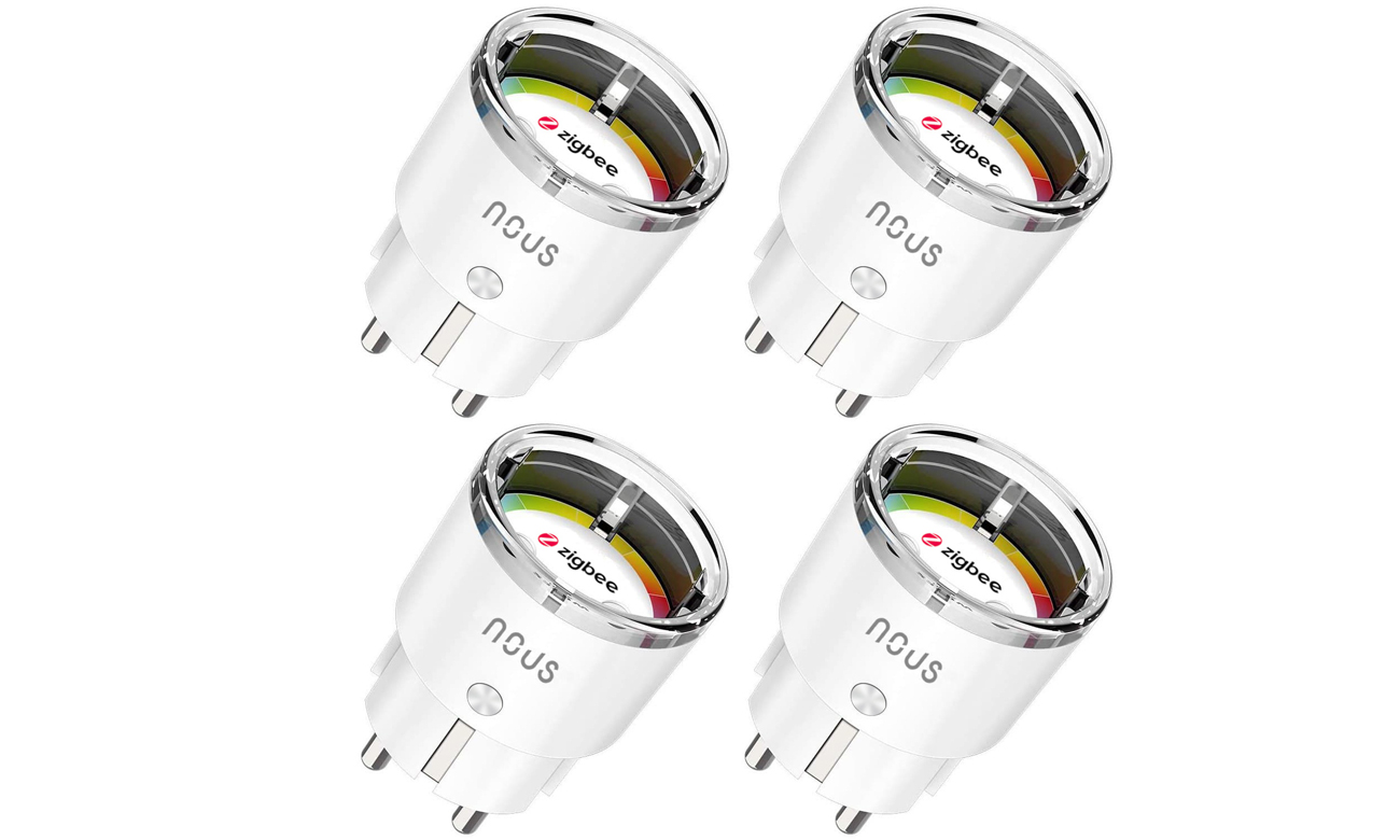 Intelligente ZigBee-Steckdose Nous A1Z (4er-Set)