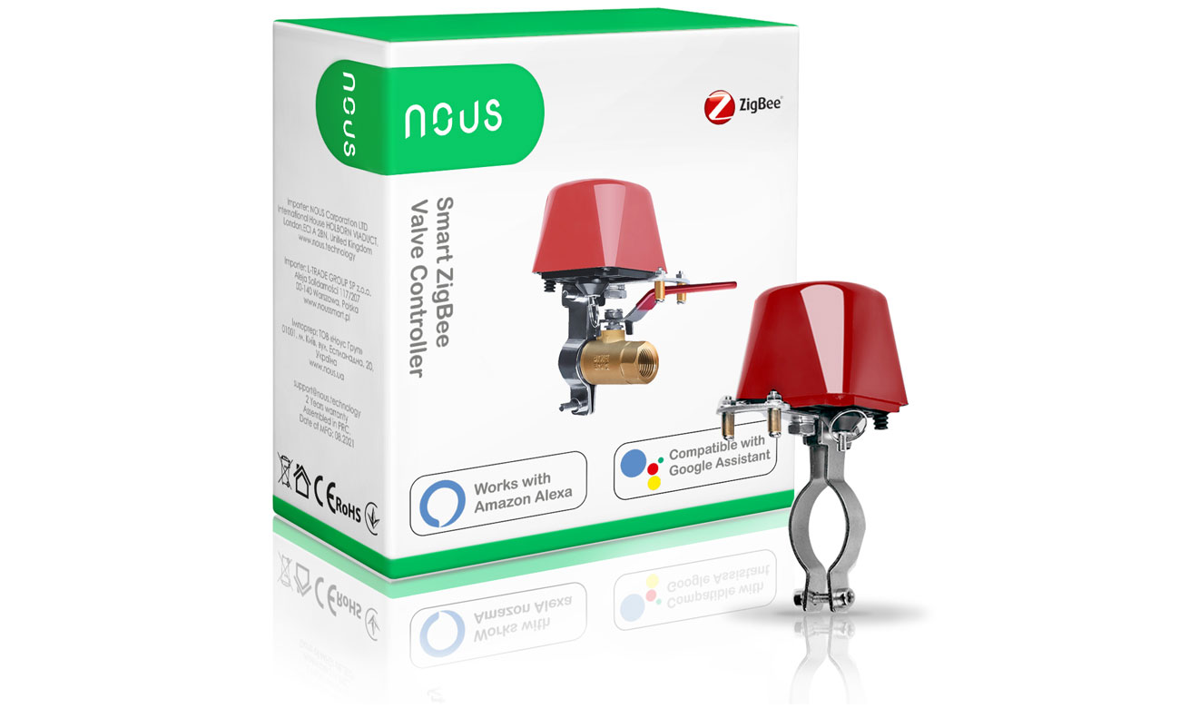 Intelligenter Ventilregler ZigBee Nous LZ3 - Verpackung Vorderansicht im Winkel