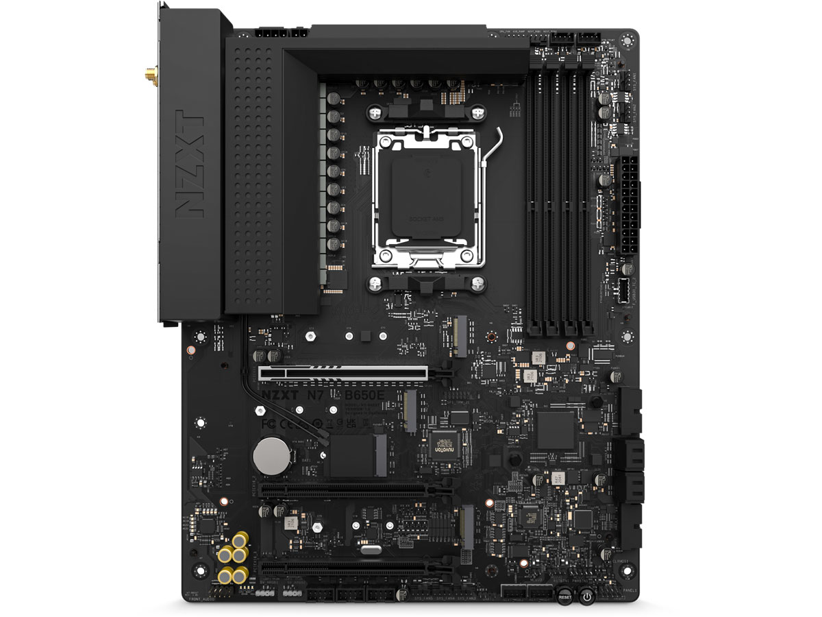 NZXT N7 B650E Schwarz Anschlüsse