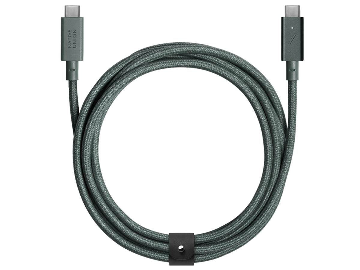Kabel Native Union Belt Cable Pro USB-C - USB-C 2,4m grün