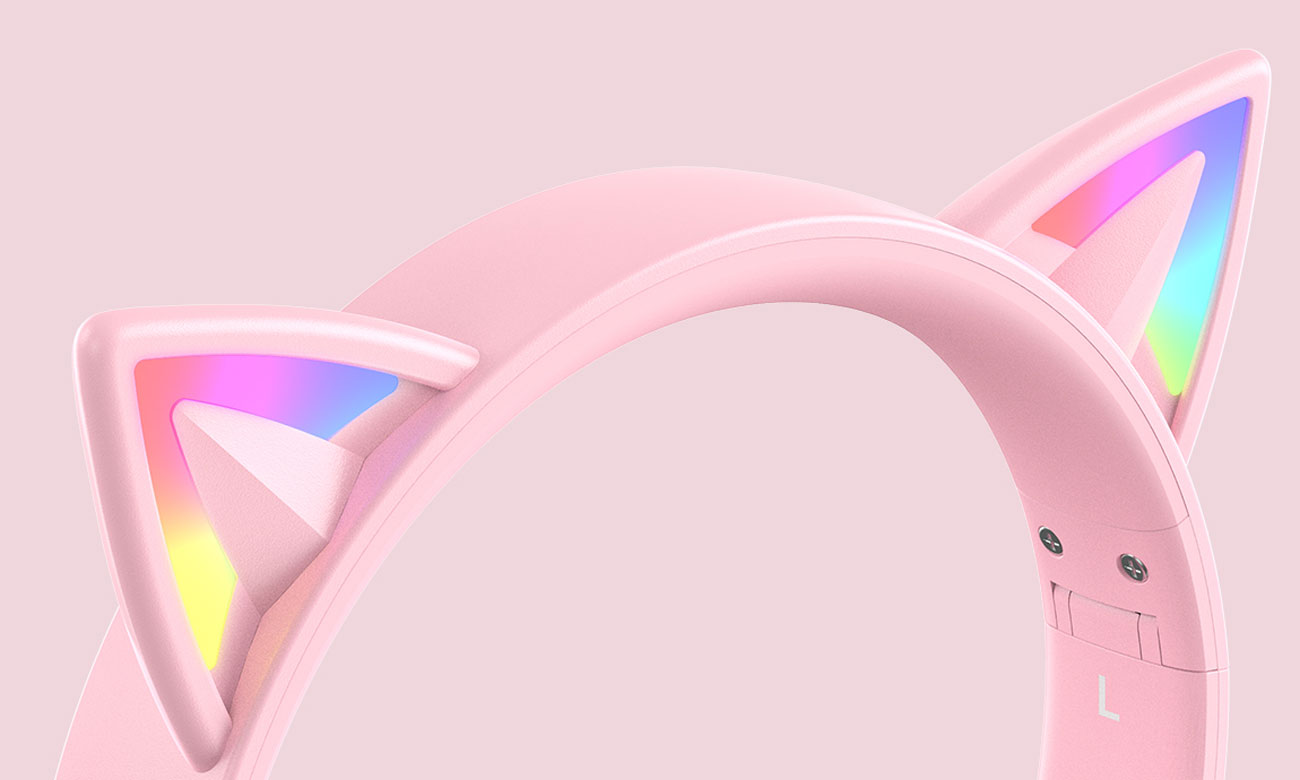 Onikuma B90 różowe kocie uszy