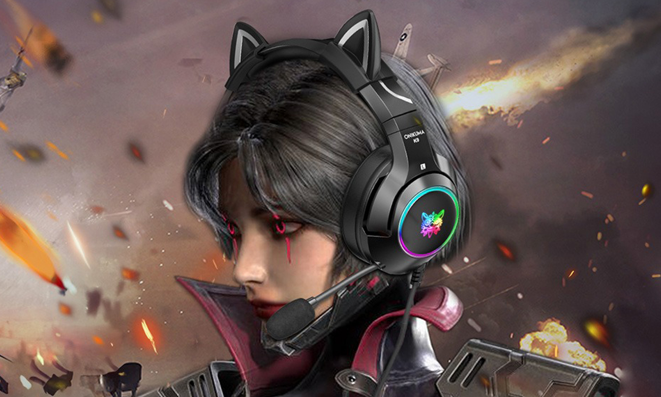 Zestaw słuchawkowy Onikuma K9 Czarny - Pełna kontrola nad dźwiękiem