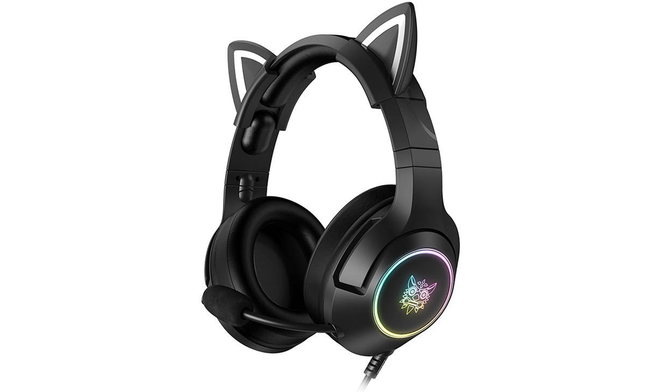 Zestaw słuchawkowy Onikuma K9 Czarny - Widok od przodu pod kątem