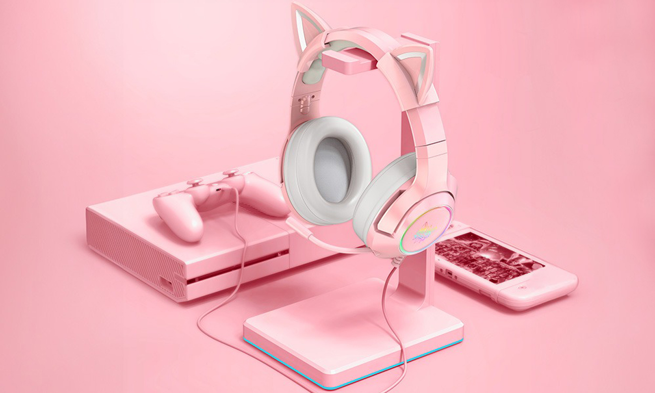 Zestaw słuchawkowy Onikuma K9 Różowy RGB - Kompatybilność z wieloma urządzeniami