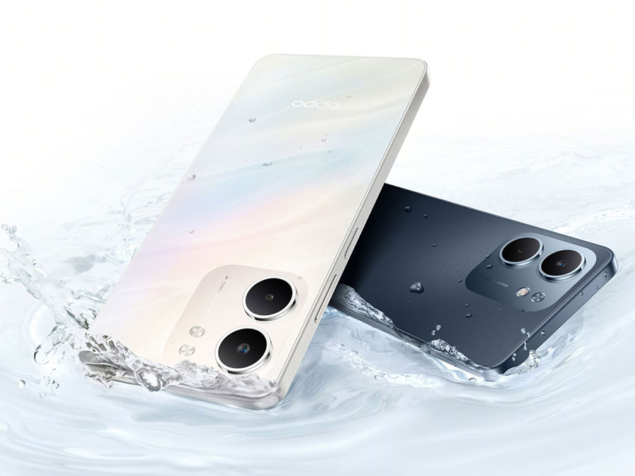 OPPO A5X blau und weiß