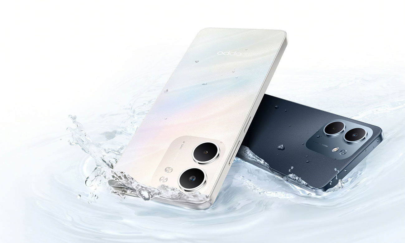 OPPO A5X blau und weiß