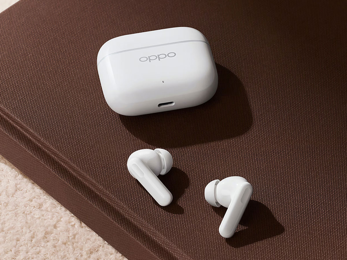 Drahtlose Kopfhörer OPPO Enco Buds3 Pro Weiß - Lifestyle-Grafik