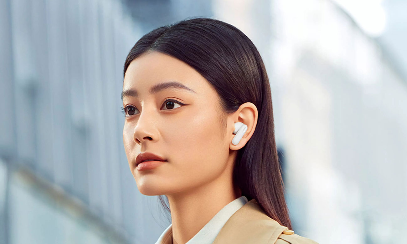 Drahtlose Kopfhörer OPPO Enco Buds3 Pro Weiß - Lifestyle-Grafik