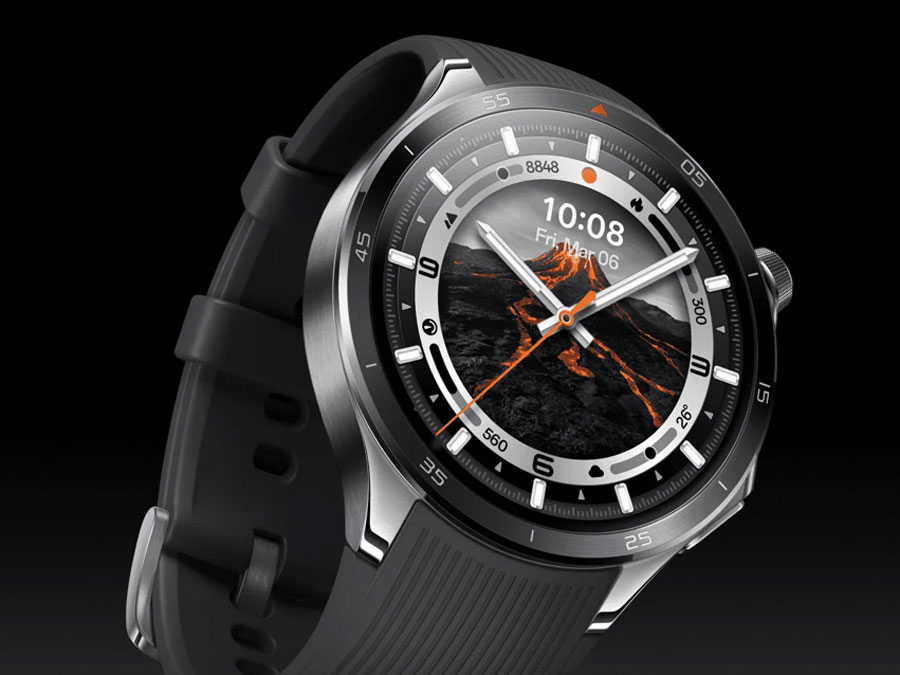 OPPO Watch X2 Ansicht von Gehäuse und Bildschirm