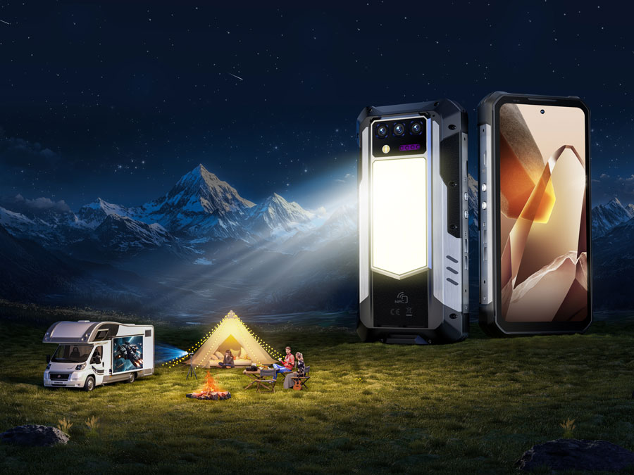 Oukitel WP100 Titan Bildschirm und Taschenlampe