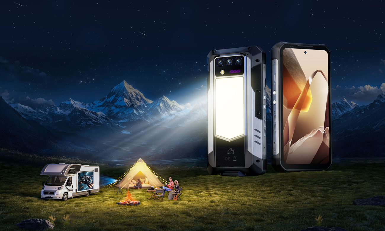 Oukitel WP100 Titan Bildschirm und Taschenlampe