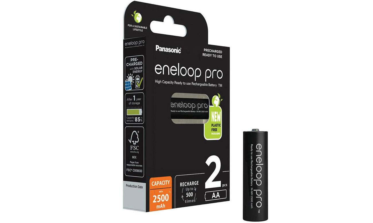 Panasonic ENELOOP PRO AA 2500mAh Akkus 2 Stück
