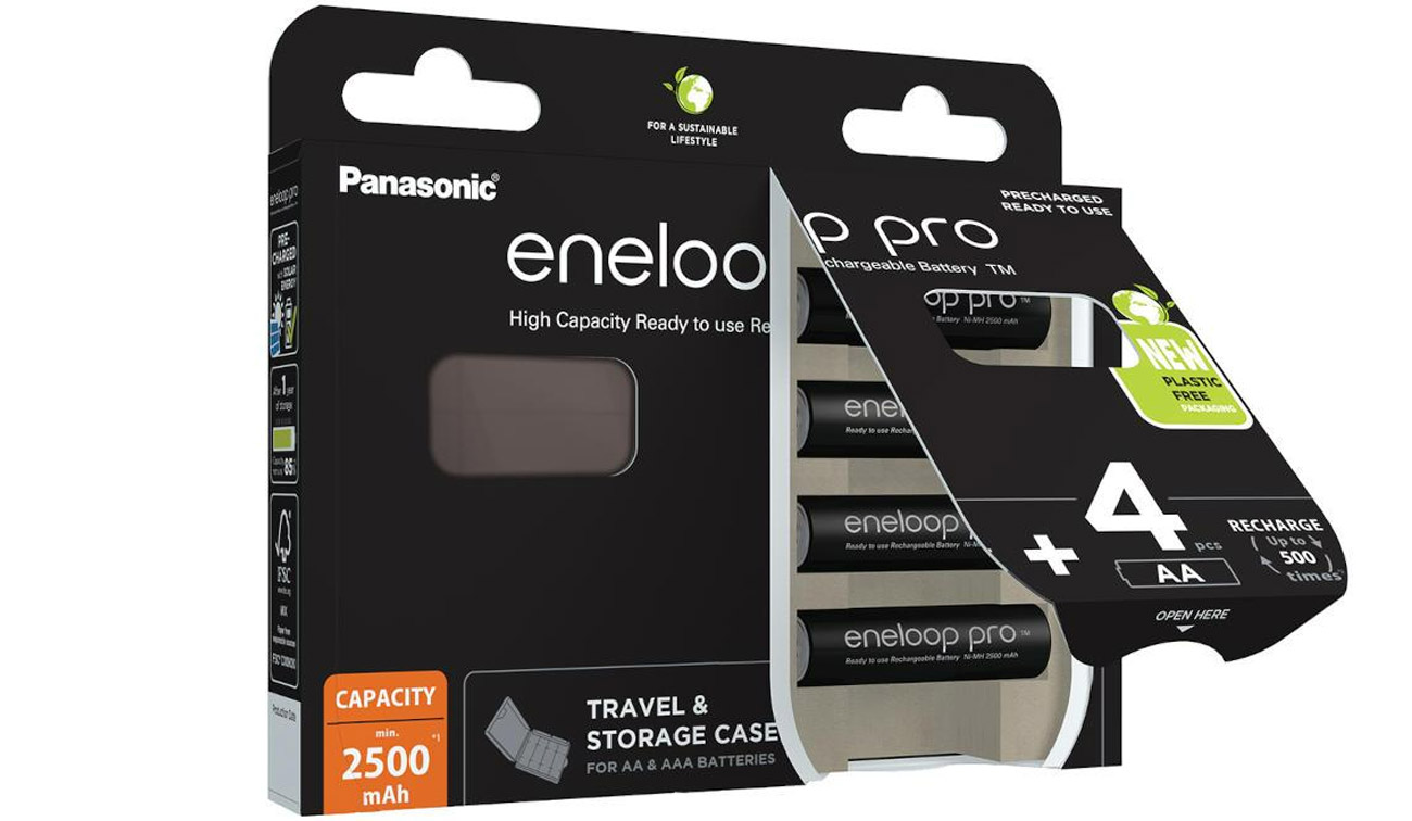 Panasonic ENELOOP PRO AA 2500mAh Akkus 4 Stk + Box