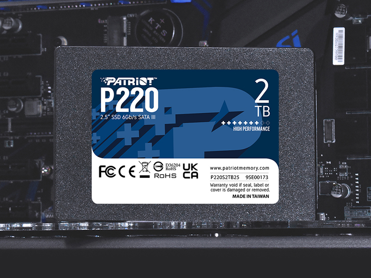 SSD 2.5'' SATA III Patriot P220 2 TB - Grafik mit Hintergrund