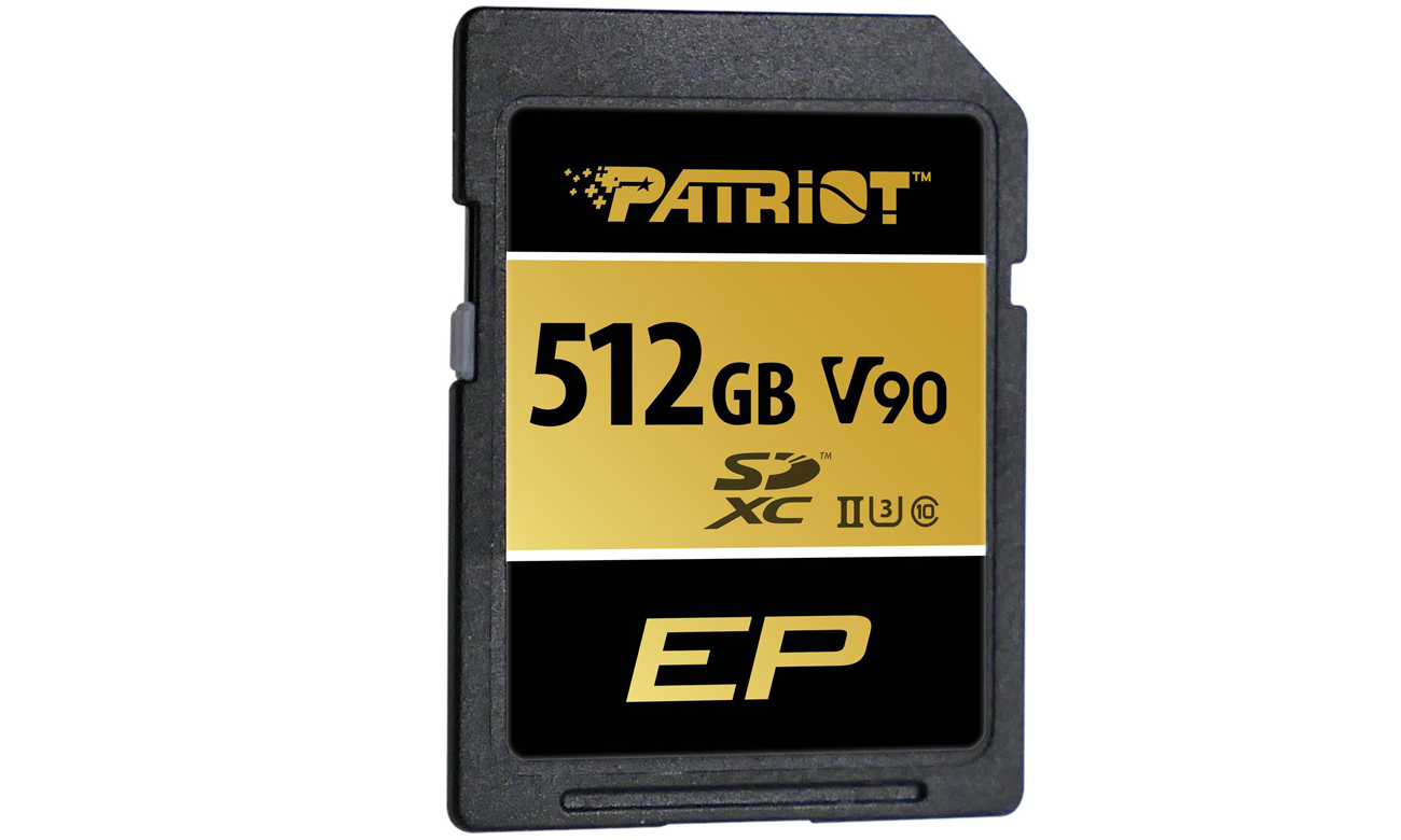 Patriot SD-Speicherkarte 512GB EP SDXC V90 UHS-II U3 300MB/s