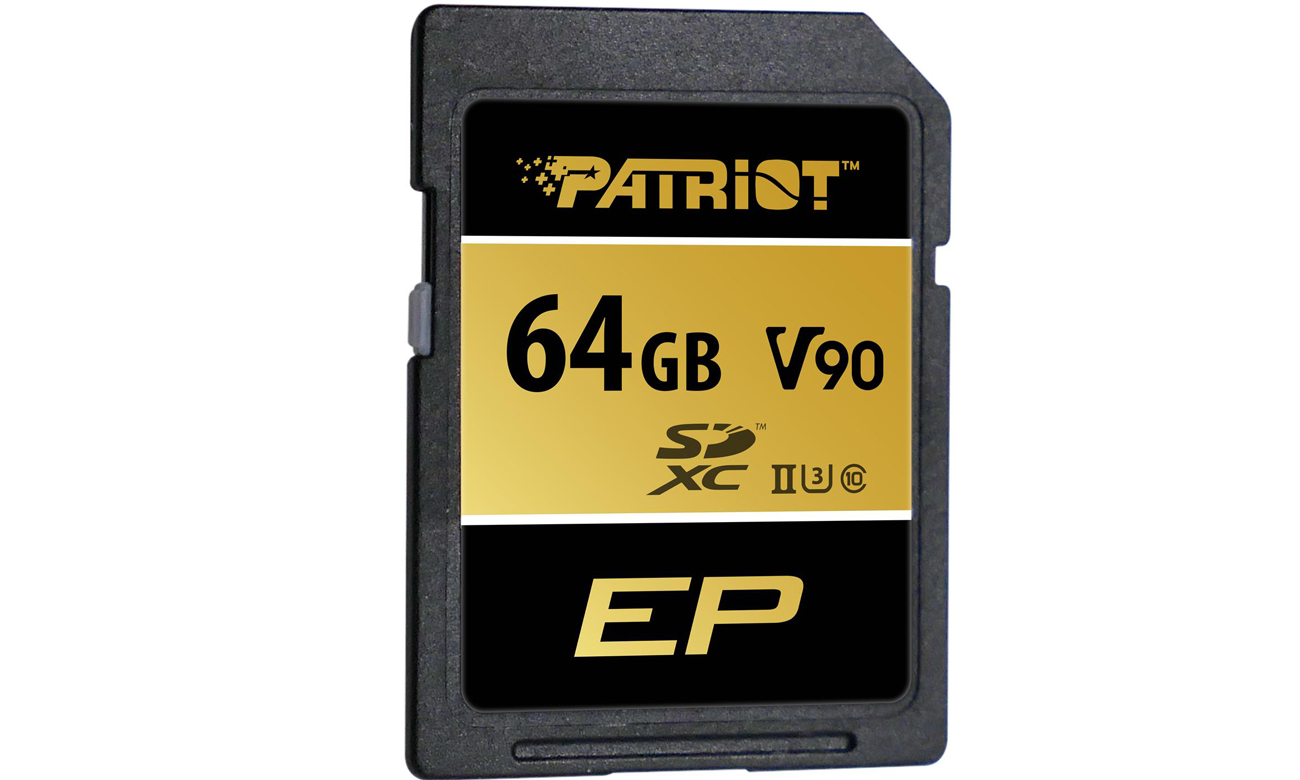 Patriot SD-Speicherkarte 64GB EP SDXC V90 UHS-II U3 300MB/s