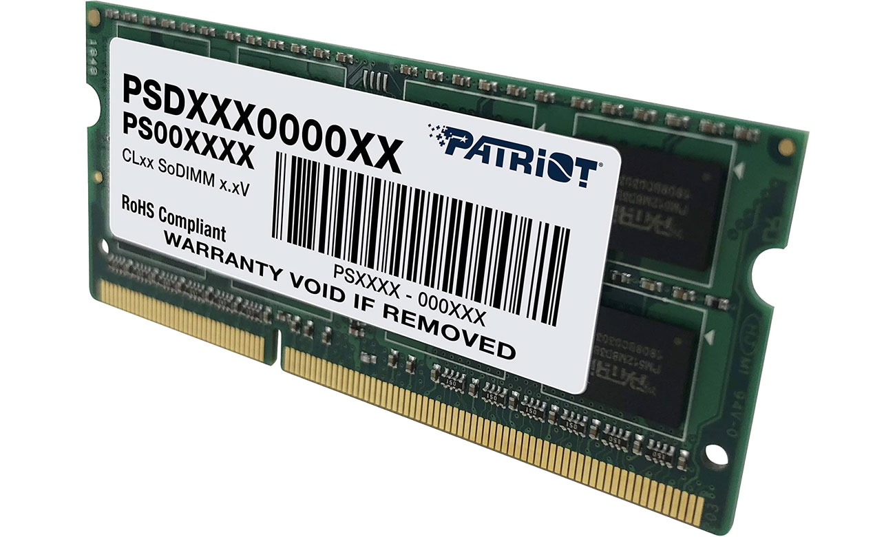 SODIMM DDR3 RAM Speicher Patriot 8GB (1x8GB) 1600MHz CL11 Signature PSD38G1600L2S