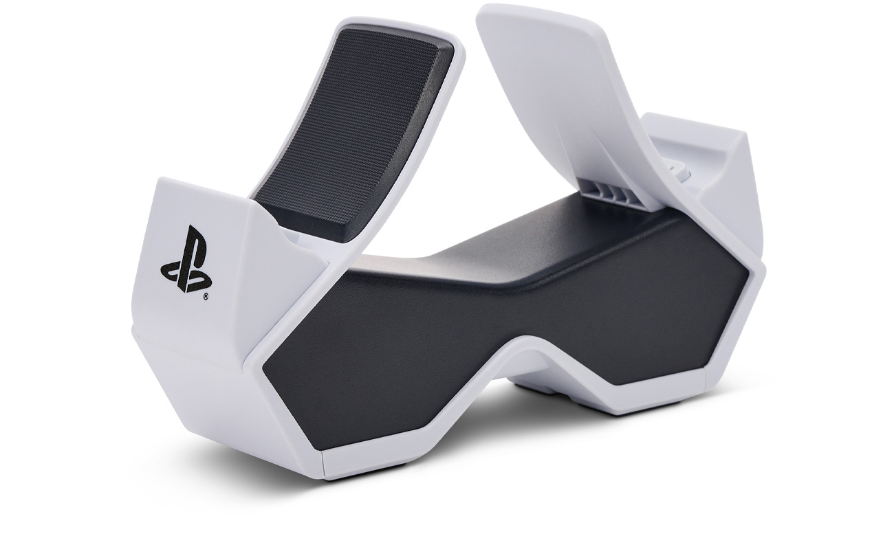 PowerA Twin Charging Station Ladegerät für DualSense-Controller - Vorderansicht im Winkel