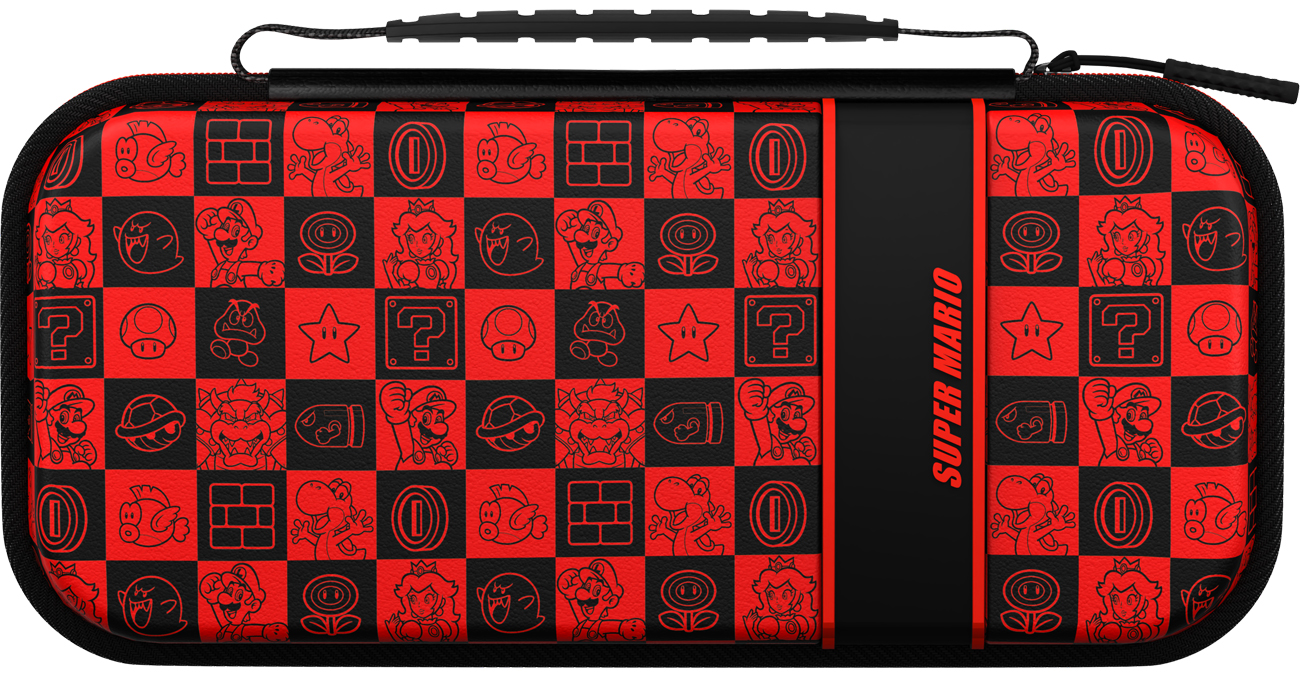 PDP Mario Icon Glow in The Dark Hülle für Nintendo Switch - Vorderansicht