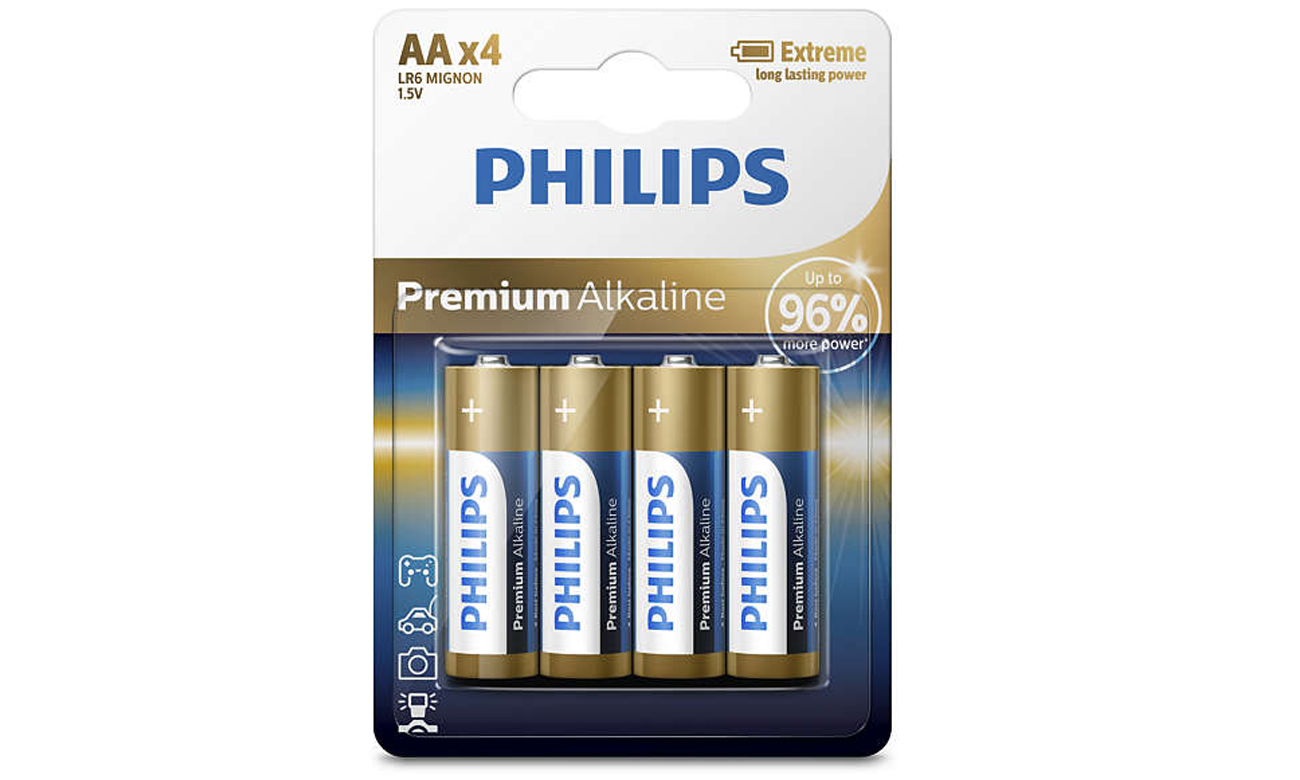 Philips Premium Alkaline AA Batterien 4 Stk.