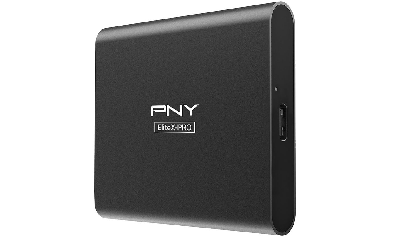 Externe SSD PNY Elite-X Pro Schwarz - Vorderansicht im Winkel