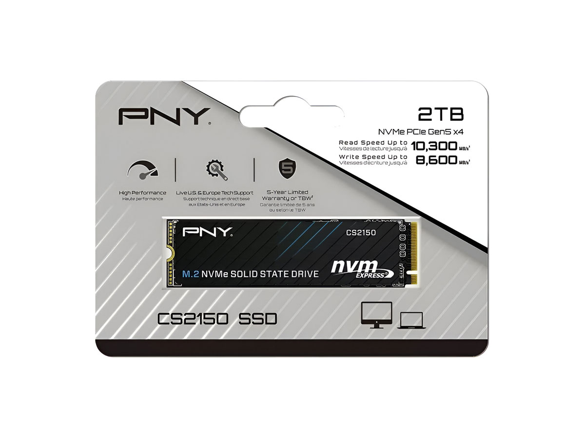 PNY 2TB M.2 PCIe Gen5 NVMe CS2150