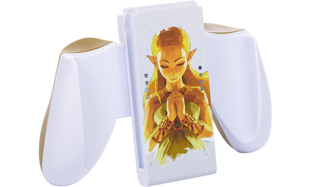 PowerA Grip Princess Zelda Halterung für Joy-Con - Vorderansicht im Winkel