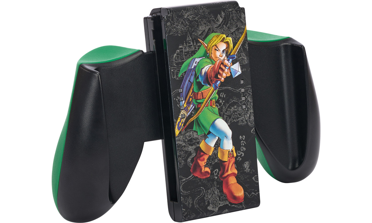 PowerA Grip Zelda-Halterung - Schütze von Hyrule für Joy-Con - Vorderansicht im Winkel
