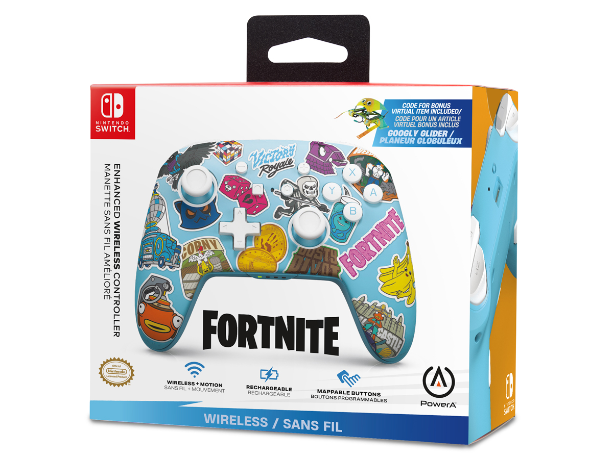 Verpackung des PowerA Enhanced Fortnite Sticker Mania Controllers
