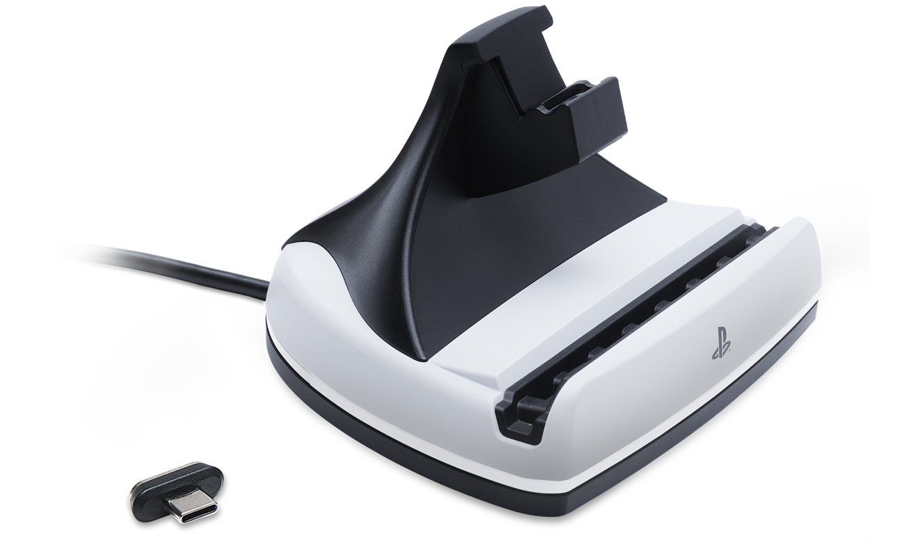 Ladestation/Ladegerät PowerA Lumectra für PS Portal - Allgemeine Ansicht mit Adapter